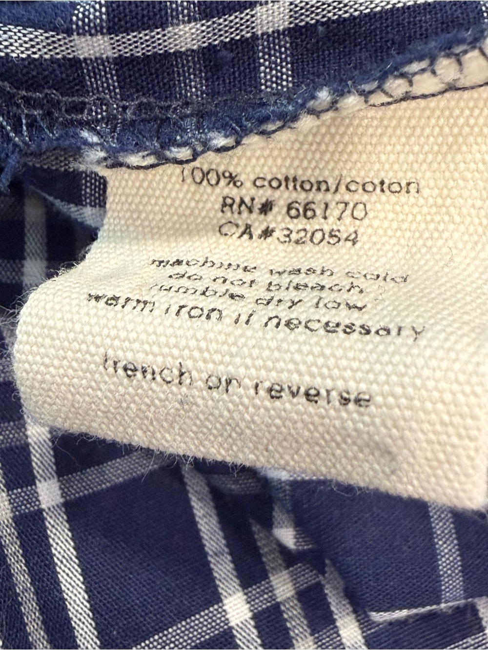 Silence + Noise western midi dress blue white plaid SZ SM - Picture 6 of 12